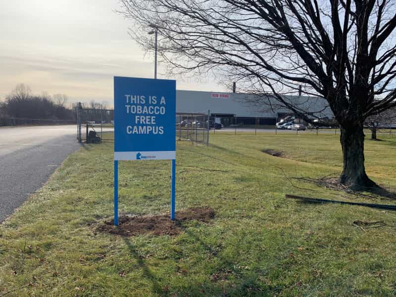 Knauf Insulation Tobacco Free Campus Sign