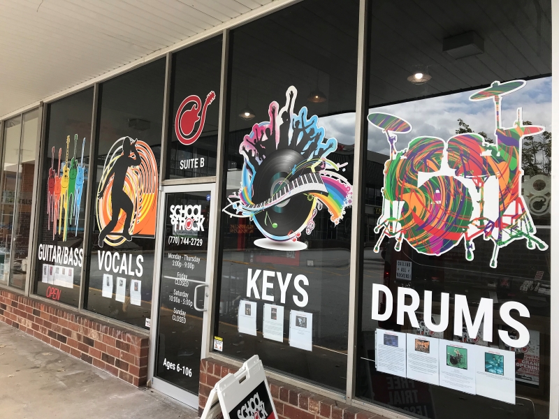 School of Rock Window Decals