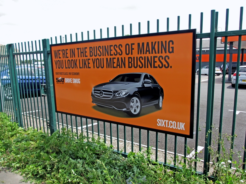 Sixt Car Signage on Gate