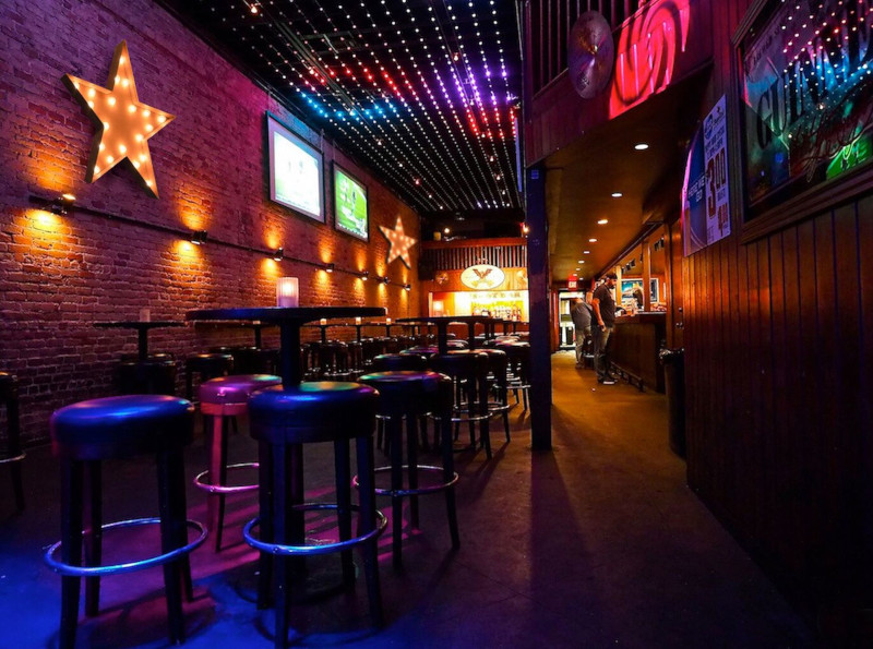 Bar Decor with Mood Lighting