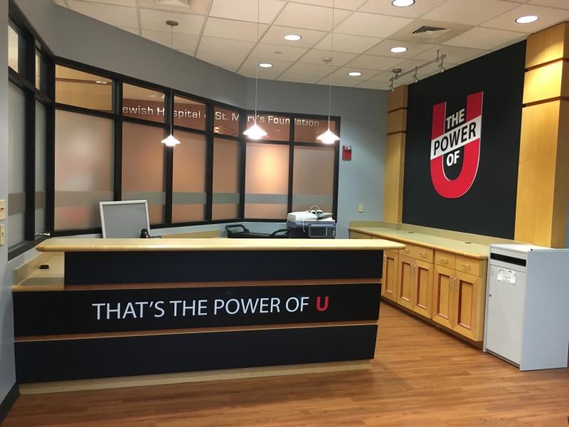 U of L Hospital desk area