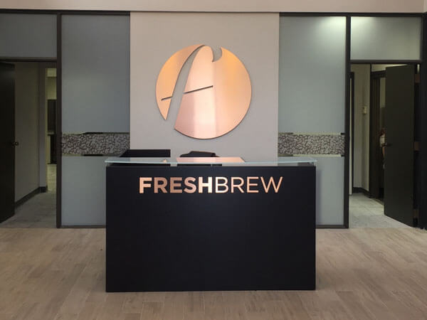 freshbrew aluminum dimensional letters