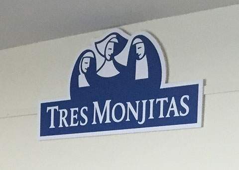 VaquerÍa Tres Monjitas wall sign