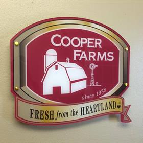 cooper farms metal sign