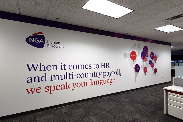 NGA Human Resources uses wall decals