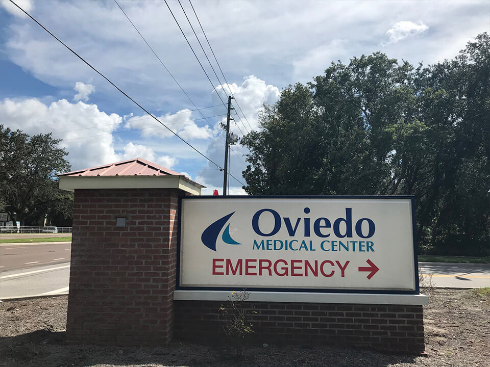 Oviedo Medical Center monument sign