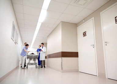 Patient Being Wheeled Into Emergency Room